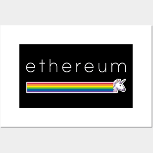 Ethereum unicorn Posters and Art